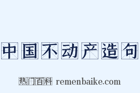 中国不动产造句是什么意思的图片